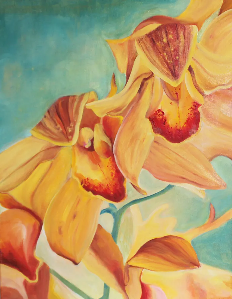 Yellow Orchid, Oil on Canvas, 2017.
